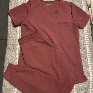 Size small mauve mandala scrubs. Size small joggers